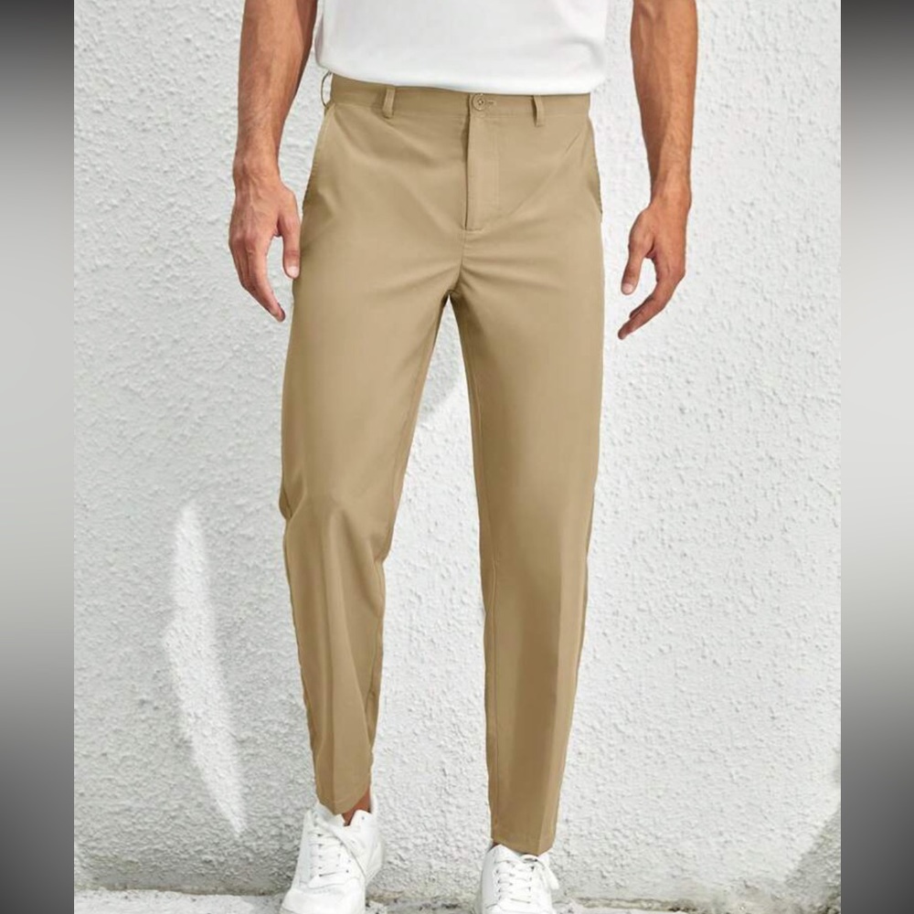 SHEIN Manfinity Mode Men Slant Pocket Solid Suit Pants
